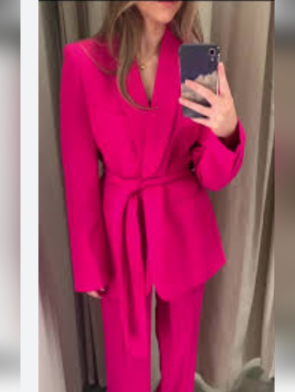 Zara Hot Pink Blazer NWOT Structured Tailored Jacket Statement. Size Small - Picture 4 of 16